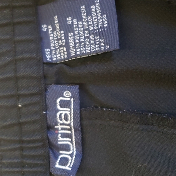 PURITAN mens flat front shorts size 46 black good condition - Picture 2 of 4